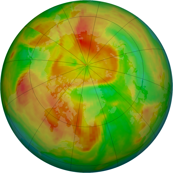 Arctic ozone map for 05 May 2002